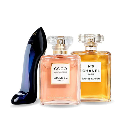 BLACK FRIDAY 3 perfumes: GOOD GIRL, COCO MADEMOISELLE e Chanel Nº5 100 ml