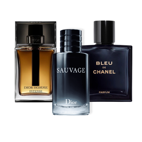 BLACK FRIDAY 3 perfumes: Sauvage Dior, Bleu de Chanel, Dior Homme Intense (Eau de Parfum)