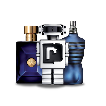 BLACK FRIDAY 3 perfumes: Versace DYLAN BLUE, Paco Rabanne PHANTOM, Jean Paul Gaultier ULTRA MALE (Eau de Parfum)