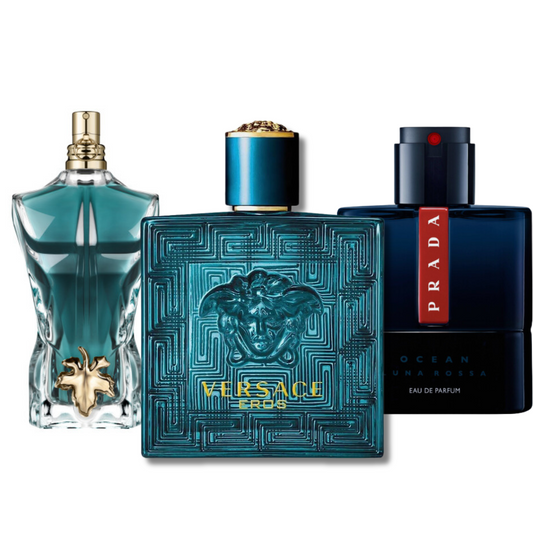BLACK FRIDAY 3 perfumes: Prada Luna Rossa, Versace Eros, Le Beau (Eau de Parfum)