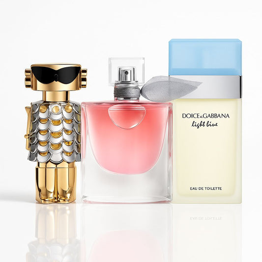 ✨ Trío – Fame Intense, La Vie Est Belle &amp; Light Blue + Splash Victoria's Secret de Regalo 🎁 