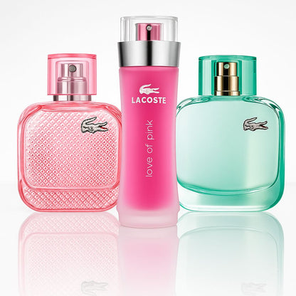 ✨ Trío Lacoste – Sparkling, Love of Pink y Natural + Splash Victoria's Secret de Regalo 🎁 
