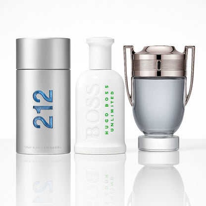 🏆 Trío – 212 Men, Boss Unlimited e Invictus 🏆 